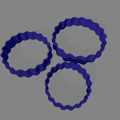 redondo ondulado x3.png STL-Datei Wavy round cookie cutter kostenlos・Design für 3D-Drucker zum herunterladen