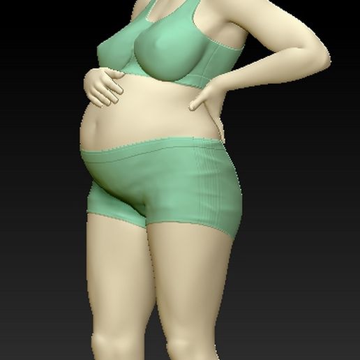 A STANDING PREGNANT 3D model