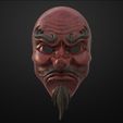 29.jpg Japanese Tengu Mask Oni Demon Mask Samurai Mask 3D print model