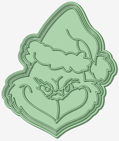 Grinch-navideño_e.png STL file Grinch Christmas cookie cutter・3D printing design to download, osval74