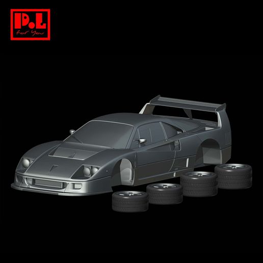 🚗 Ferrari F40 Competizione (1989)・ STL File for 3D printing・Cults