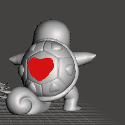 Autodesk-Meshmixer-Charmander.stl-12_2_2023-06_03_45-4.png Fichier 3D Squirtle Valentine Day・Plan pour imprimante 3D à télécharger