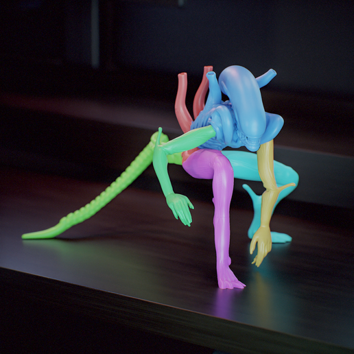 👽 Alien Xenomorph Separated by pieces - Alien Xenomorph 30cm separated ...