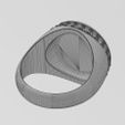 volume2.jpg Diamond halo Claddagh heart crown round signet ring size 9 3D print model