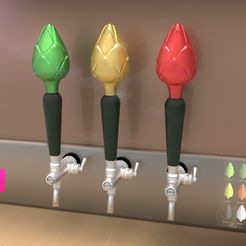 Nuevo lupulo 3d2b.jpg Beer tap handle SUPER Lupulo 3D / 3D HOP - Tap handle for chopper tap