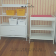 IKEA-GULLIVER-CHANGING-TABLE-5.png Miniature IKEA-inspired Gulliver Changing Table for 1:12 Dollhouse, Miniature Dollhouse Changing Table, IKEA Mini Furniture