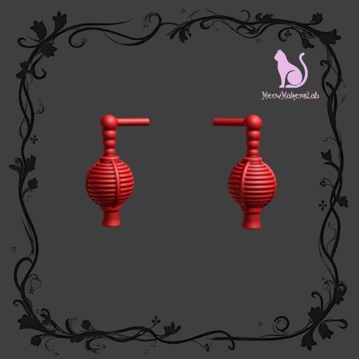 Chinese Lantern Earrings Compatible with Monster High