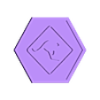 HexTile kangourou.stl Hex Tile Kangaroo