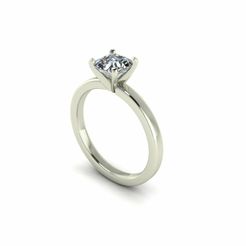 1.jpg Archivo STL Anillo de diamantes solitario R11・Design para impresora 3D para descargar