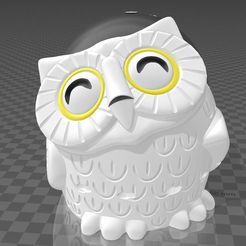 ALEXA-ECHO-DOT-5_OLW_HP.jpg Archivo STL Suporte Echo Dot 4a e 5a Geração Coruja Hedwig Harry Potter・Modelo para descargar y imprimir en 3D