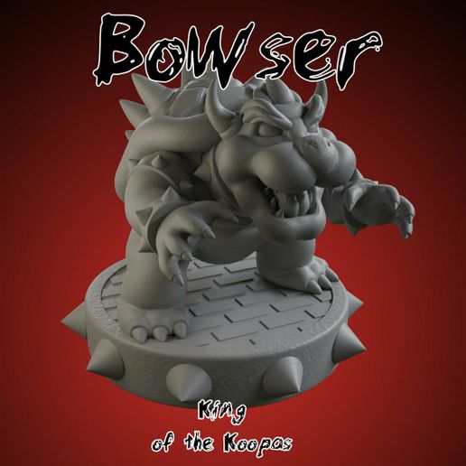 Bowser (Cut and Keyed) 18in 3D model