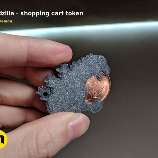Godzilla – shopping cart token 3D model