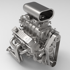 Chevy.SB.Supercharged.001.png Supercharged SBC Small Block Chevy V8 Engine 1/8 TO 1/25 SCALE