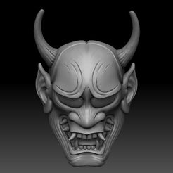 04.jpg STL file Oni Mask・3D print design to download, El_Chinchimoye