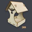 Bird-Feeder-2-3.jpg 3D Birdhouse Feeder SVG Laser Cut Files Template (Version 2)