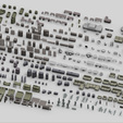10.png Architecture Interior Mega Pack 353 STL Models Furniture Miniature Scale 1:50 Diorama Design Dollhouse Kitbash Bundle OBJ 3MF Assets