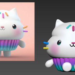 pastelillo_01.jpg STL file gabby dollhouse cakey cat・3D printable model to download