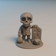 Render-3.jpg Skelett erhebt sich aus dem Grab - Halloween Dekor STL | Spooky 3D-Druck Modell