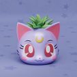 diana01.png Sailor Moon Cats Luna Artemis Diana Planters Pack Print in Place
