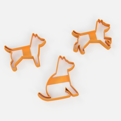pack 1 - perros.png dogs x3 cookie cutter set 1 - Dog cookie cutters x3 set 1