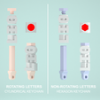 Standard-Font-Comparison.png Fichier 3D Porte-clés fidget personnalisable - Paquet de valeur・Plan pour impression 3D à télécharger
