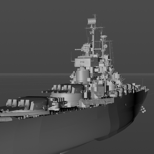 french-battleship-jean-bart-3d-model-material-obj-file-for-3d