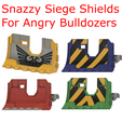 Snazzy Siege Shields For Angry Bulldozers Snazzy Seige Sheilds for Angry Bulldozers - Vindicator Seige Sheilds with Chevrons and Hazard Stripes