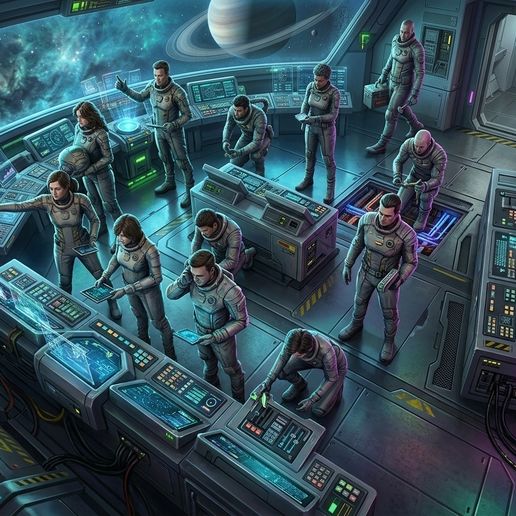 Space Crew Miniature Figures 1:48