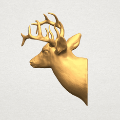 A01.png Free 3D file Deer Head・Template to download and 3D print