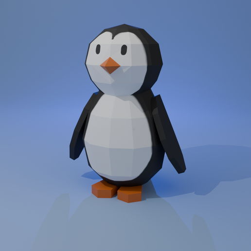 Cute low poly Penguin