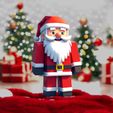 ede26fc24d7fd4b3f6c27b381b3e8efa_high-Photoroom-3.jpg Blocky Santa Claus 3D Model - Festive Cube Figure STL