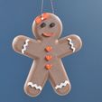 01098918.jpg Gingerbread Girl / Woman Ornament with Bow