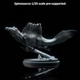 spinoswimm_3d.jpg Spinosaurus swimming 1-35 scale pre-supported dinosaur