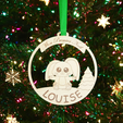 Boule-de-Noel-Modele-2.png Pack of 5 personalized wooden Christmas ornaments - Laser engraved (Lasercut Files / SVG )