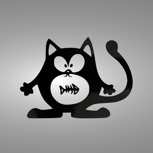 STL file Funny Fat Cat・Model to download and 3D print・Cults
