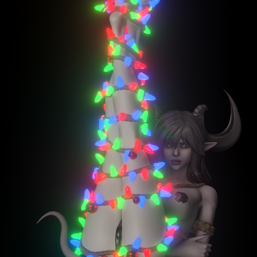 Schermata-2023-12-02-alle-10.16.48.png Sexy Christmas Tree Krampus - 1to10 statue STL file 3D print model