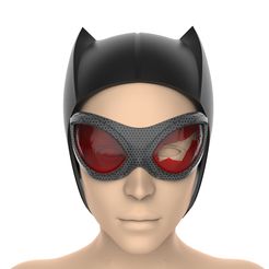 untitled.396.jpg STL file Catwoman cowl ( Telltale)・3D printer model to download