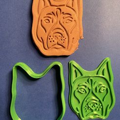 E2A22851-6765-41A1-B684-BA969BD22488.jpeg Archivo 3D Cortador de galletas con cara de pitbull・Modelo de impresión 3D para descargar