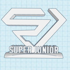 super-junior-2-name.png STL file Super Junior, SJ or SuJu Kpop Display Ornamnent・Design to download and 3D print