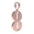 12.jpg Letter 8 Flush Setting Diamond Pendant