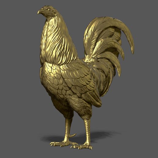🐓 Rooster fighting・ STL File for 3D printing and CNC machining - Laser ...