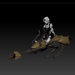 ScreenShot559.jpg 3D file STAR WARS .STL Speeder bike .3D ACTION FIGURE .OBJ KENNER STYLE.・3D print object to download