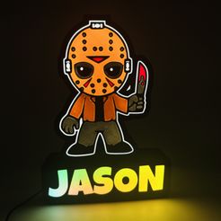 IMG_2360.jpg Free STL file Jason Voorhees led lamp・Design to download and 3D print