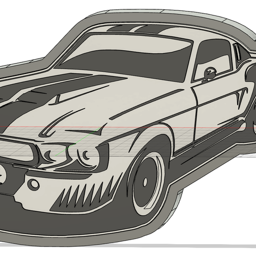 mustang lamp 3D model