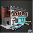003.jpg BACK TO THE FUTURE INSPIRED- LOU'S CAFE 1/64 SCALE - HOT WHEELS COMPATIBLE