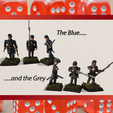 The Blue and the Grey.png 28mm Basic American Civil War Infantry 3D print model
