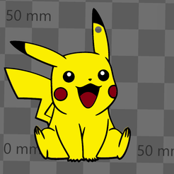 Pikachu.png Pikachu Keychain to print in color