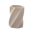Untitled1.png Hexagonal Twist 1 Vase STL File - Digital Download -5 Sizes- Homeware, Minimalist Modern Design