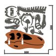 rex_classic-pic4.jpg Free STL file [3Dino Puzzle] Classic Style T-Rex・3D printable model to download