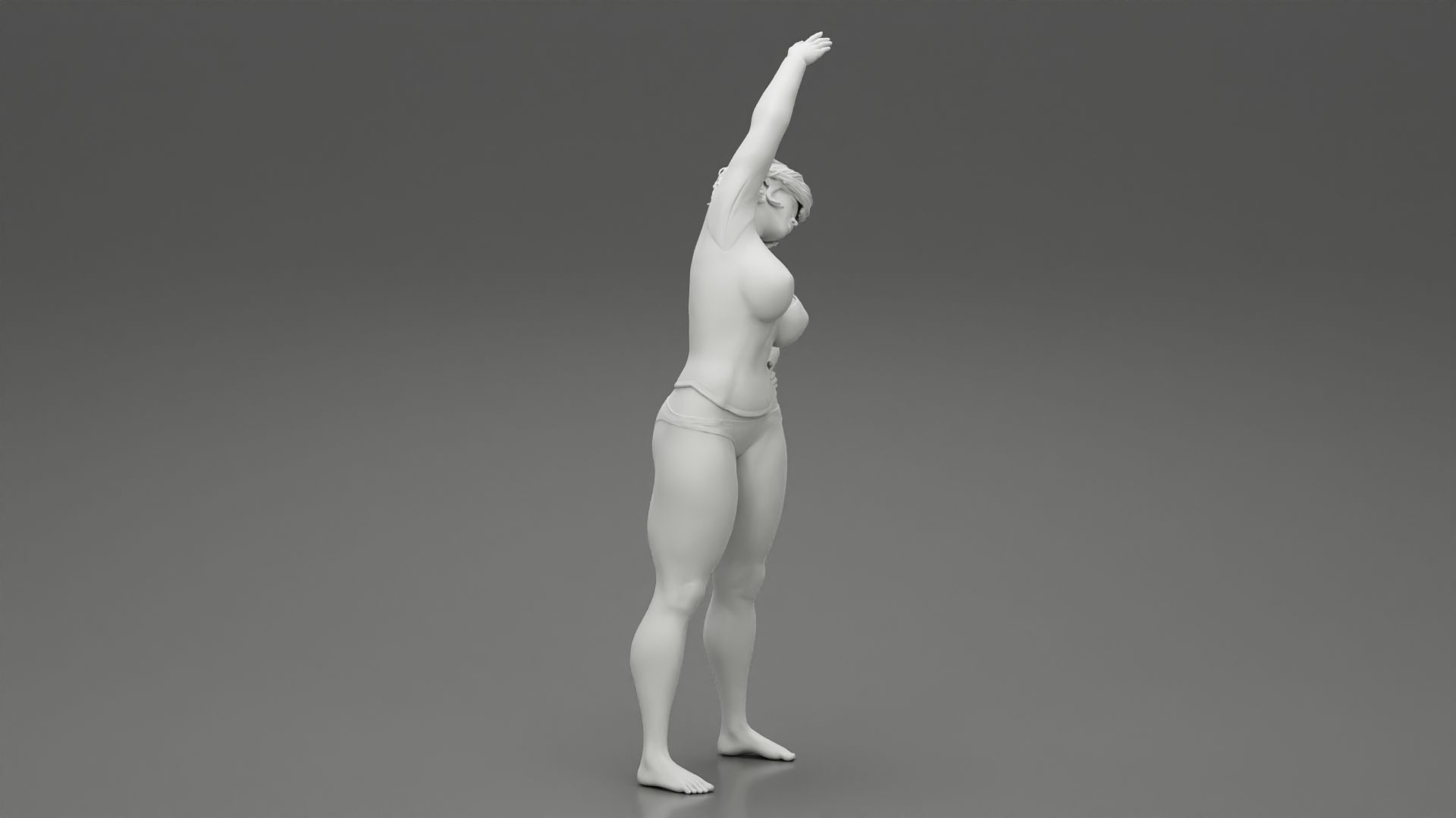 Girl-07.jpg Fichier 3D Fille faisant de la gymnastique le matin Modèle d'impression 3D・Design pour imprimante 3D à télécharger, 3DGeshaft